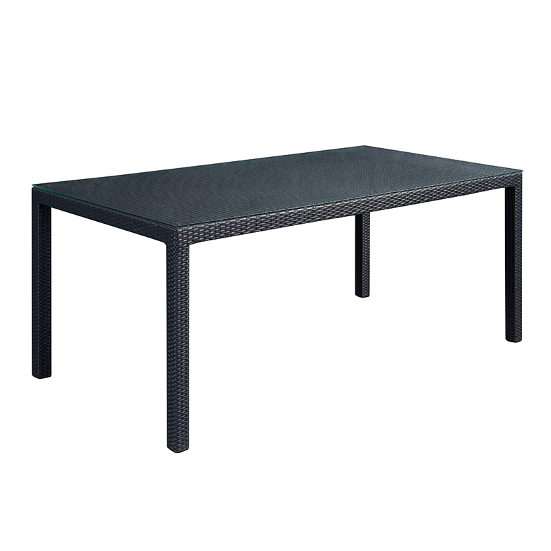 Outdoor rieten rotan patio eettafel en stoelenset