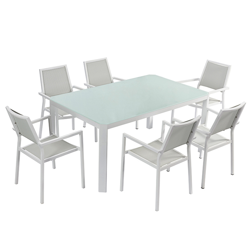 Fabrieksmatig metalen meubilair buitensets balkon aluminium stoelen tuintafel